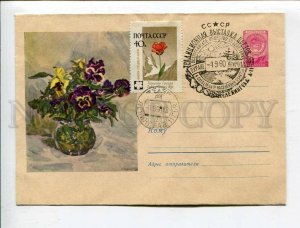 408016 USSR 1960 year Kupetsio pansy flowers postal COVER