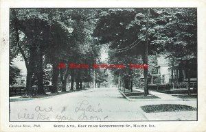 IL, Moline, Illinois, Sixth Street, East From 17th St, 1908 PM, Carlson Bros Pub