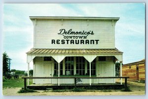 Wichita Kansas KS Postcard Delmonico Cow Town Restaurant Front View 1960 Vintage