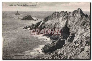 Old Postcard The Pointe du Raz in storm