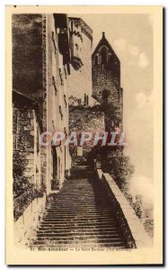 Old Postcard Rocamadour The Holy Stairs (216 steps)