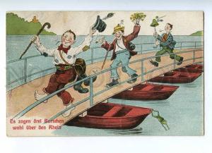 187369 Beggars dance Bridge Rhine FROG by WS Vintage COMIC PC