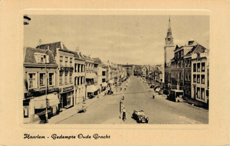 Netherlands Haarlem Gedempte Oude Gracht Vintage Postcard 07.52