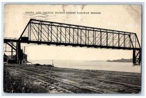 1911 Omaha And Council Bluffs Street Railway Bridge Omaha Nebraska NE Postcard