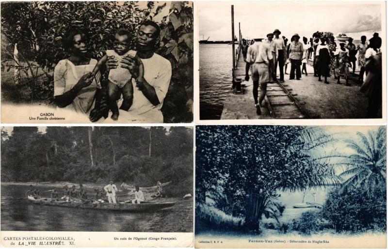 GABON, CENTRAL AFRICA 100 CPA Vintage Postcards pre-1960 (L3297)