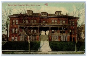 1912 Front View Samaritan Hospital Building Sioux City Iowa IA Vintage Postcard