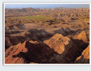 Postcard The rugged broken terrain, Badlands National Park, South Dakota