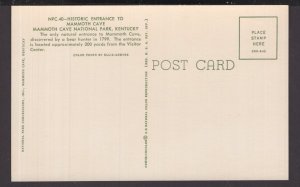 Kentucky - Historic Entrance to Mammoth Cave National Park - Chrome