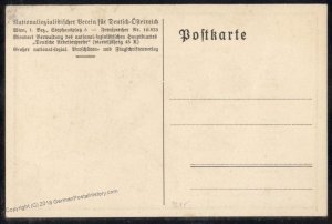 Austria NSDAP 1921! Nazi Party Deutsch-Oesterreich Propaganda Card 93823