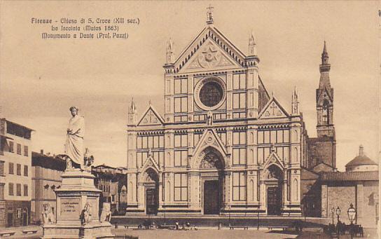 Italy Firenze Chiesa di San Croce Monumento a Dante