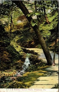 Postcard PA Pittsburgh Panther Hollow Walk Path and Creek 1914 M1