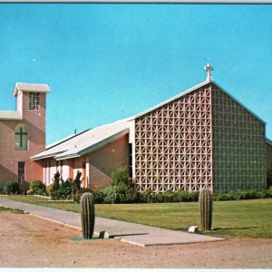 c1950s Scottsdale, AZ Abiding Savior Lutheran Church Chrome Photo PC Hoefer A152