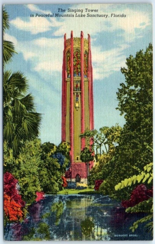 Postcard - The Singing Tower from the North, Lake Wales, Florida, USA