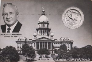political postcard: Charles F. Carpenter, IL Secretary of State