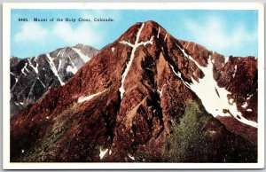 Mount of the Holy Cross Colorado From Crest of Famous Pass White Banner Postcard