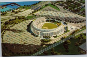 Postcard NYC Shea Stadium artist rendition aerial