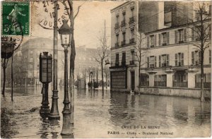 CPA CLICHY PARIS - Crue de la Seine - Boulevard National (1323009)