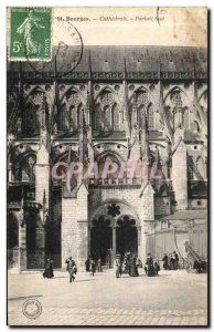 Old Postcard Bourges Cathedrale South Portal