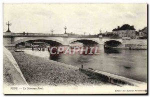 Old Postcard Sens New Bridge