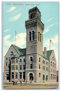 c1910 Post Office Exterior Building Sioux City Iowa IA Vintage Antique Postcard