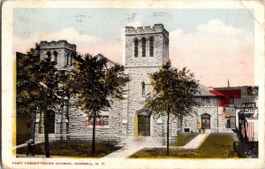 First Presbyterian Church, Hornell NY c1915 Vintage Postcard L46