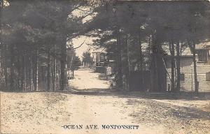 Monponsett MA Ocean Avenue in 1911 Real Photo Postcard