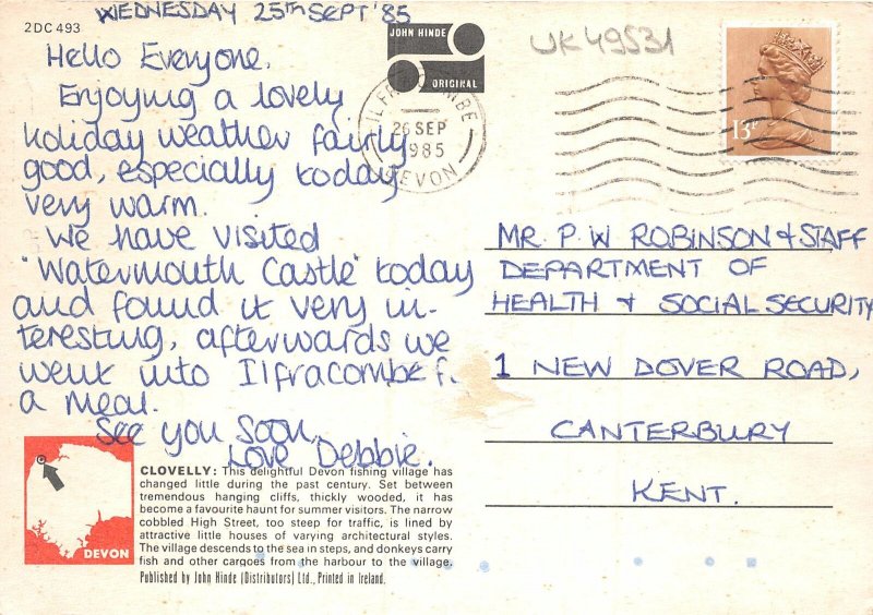 uk49531 picturesque clovelly north devon uk