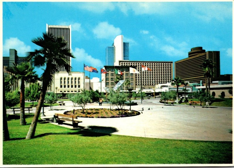 Arizona Phoenix Downtown Showing Valley Bank Center The Adams Hotel & Hyatt R...