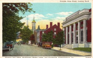 Vintage Postcard Princess Ann St. Post Office Washington Mother Lodge Virginia