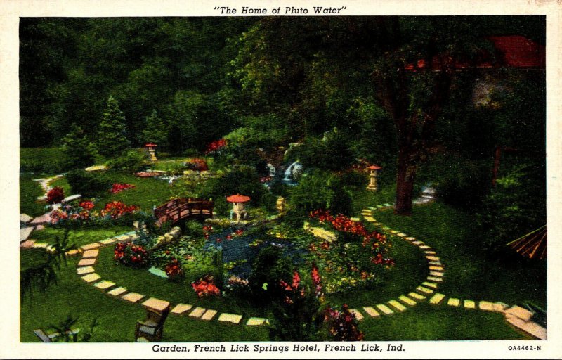 Indiana French Lick French Lick Springs Hotel Garden Curteich