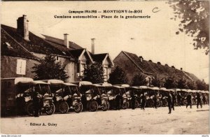 CPA Campagne 1914-1915 MONTIGNY-le-ROI Camions automobiles - Place de (616970)