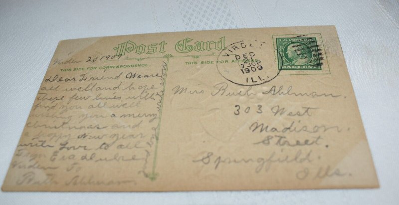 Ring Out the Old Christmas Xmas Bells Postcard