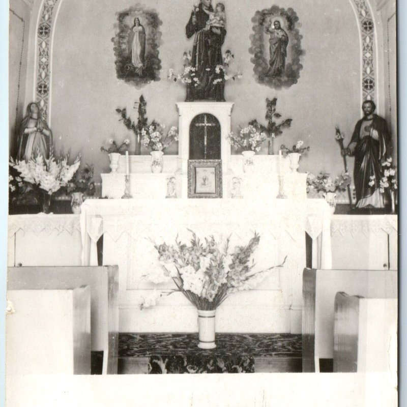c1950s Festina, IA RPPC Saint Anthony of Padua Chapel Smallest Church Photo A107