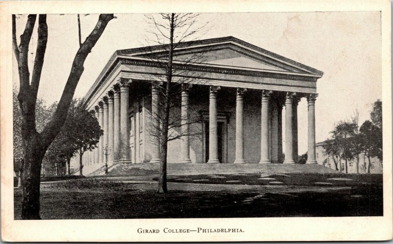 Vtg 1900s Girard College Philadelphia PA Postcard