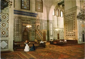 Postcard Syria Damasacus Interior Mosque of Omayad The Mihrab and Minbar