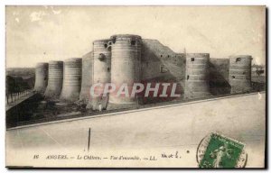 Angers Old Postcard view of the castle & # 39ensemble