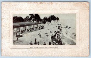 TOLEDO BEACH OHIO BATH HOUSE*EARLY 1900's POSTCARD*STATIONERY SPECIALTY CO