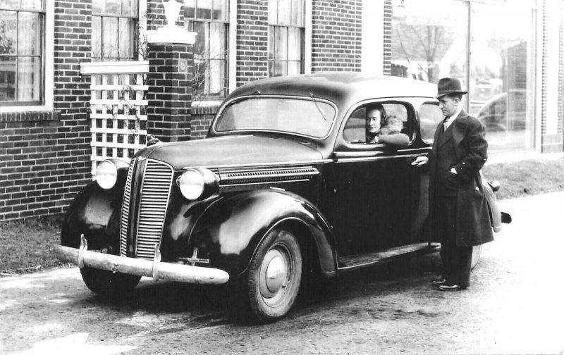 Portland ME Forest Avenue Plymouth Dealership Real Photo Postcard