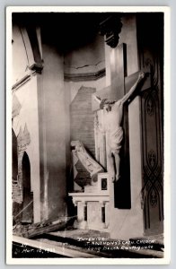 Long Beach Earth Quake Interior St Anthony's Catholic Church RPPC Postcard X21