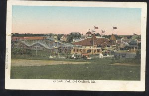 OLD ORCHARD MAINE SEA SIDE PARK ROLLER COASTER AMUSEMENT PARK OLD POSTCARD