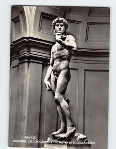 Postcard Il David di Michelangelo, Galleria Accademia, Florence, Italy