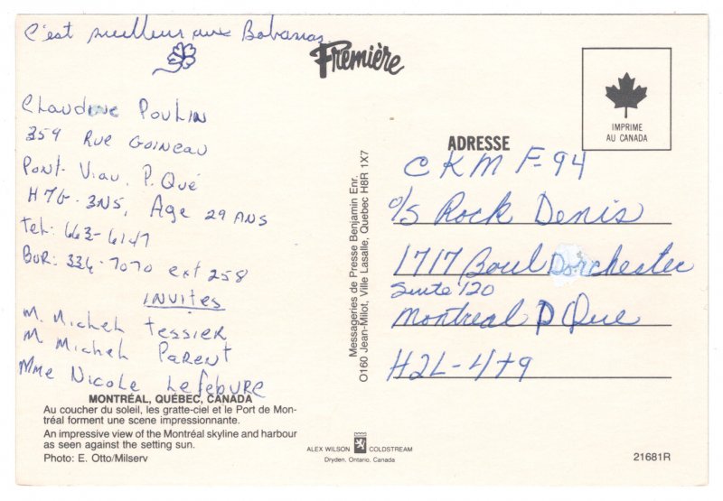 Montreal's Skyline & Harbour, Montreal, Quebec, Canada