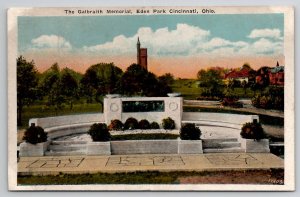 The Galbraith Memorial Eden Park Cincinnati Ohio Postcard K47