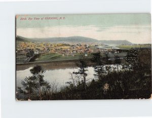 Postcard Birds Eye View of Corning, New York