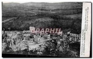 Old Postcard War Clermont in Argonne Panorama of the ruins of the city Panora...