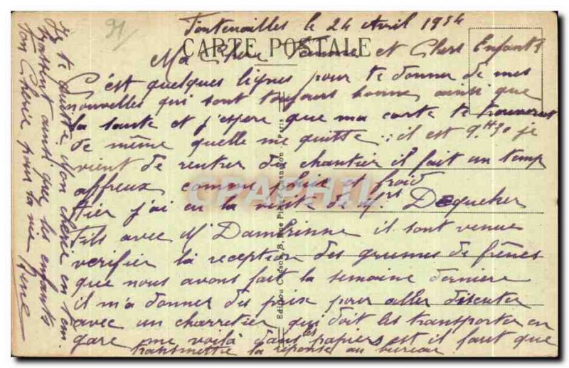 Old Postcard Chateau Bois Boudran Park