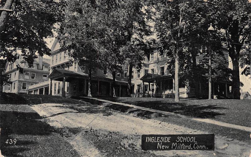 Ingleside School, New Milford, Connecticut, Early Postcard, Used in 1907