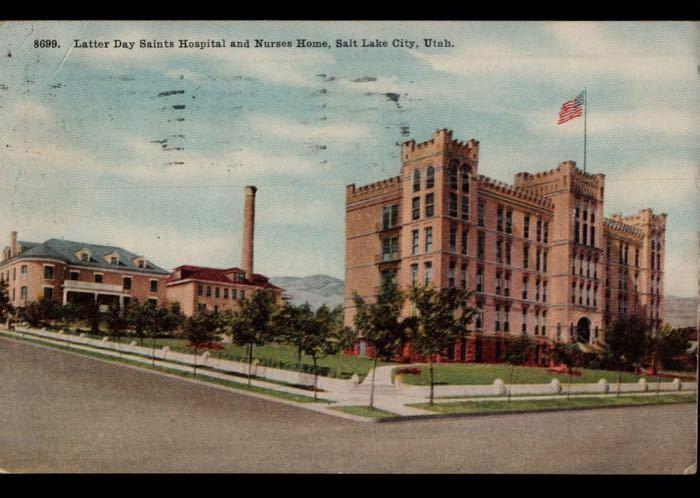 Salt Lake City UT Miami AZ Mormon Hospital Nurses' Home Vintage Postcard B05