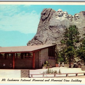 1957 Black Hills SD Mt. Rushmore Memorial View Building Buffalo Dining Room A222