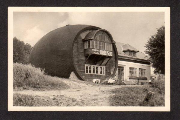 Czechoslovakie Obri Sud na Javorniku Barrell Czech Republic Postcard Real Photo